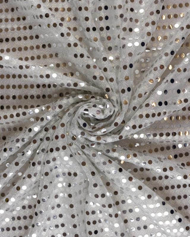 Round Glitter Fabric Silver - Tissushop